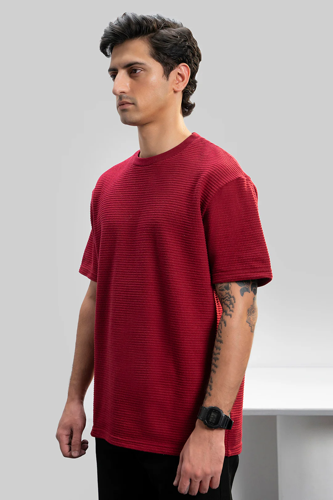 Textured T-Shirt - 5001 - Image 2