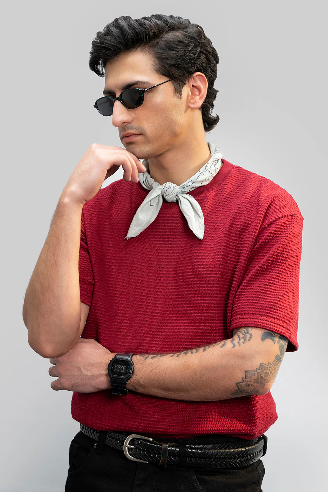 Textured T-Shirt - 5001 - Image 3