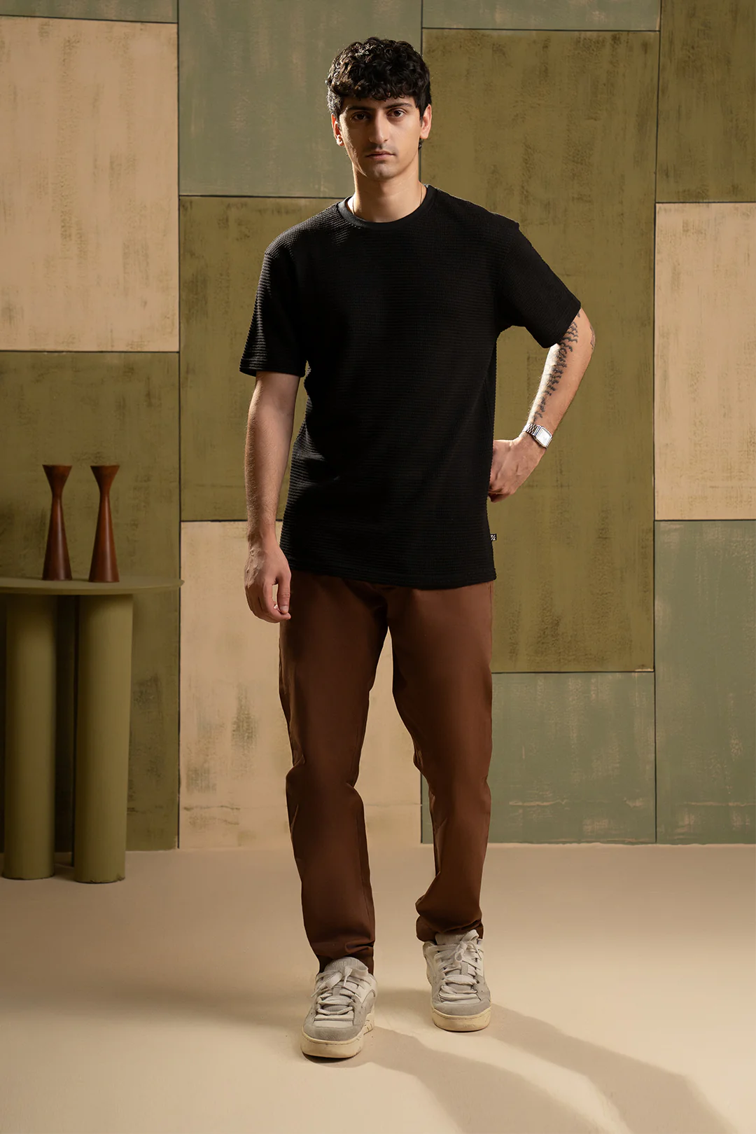 Textured T-Shirt - 5002 - Image 3