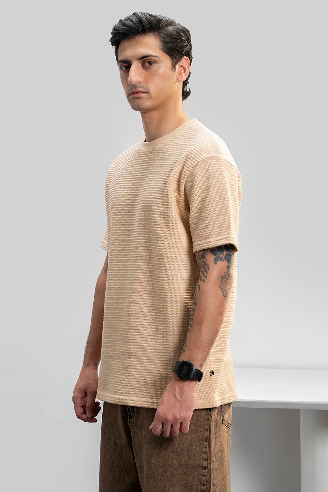 Textured T-Shirt - 5003 - Image 2