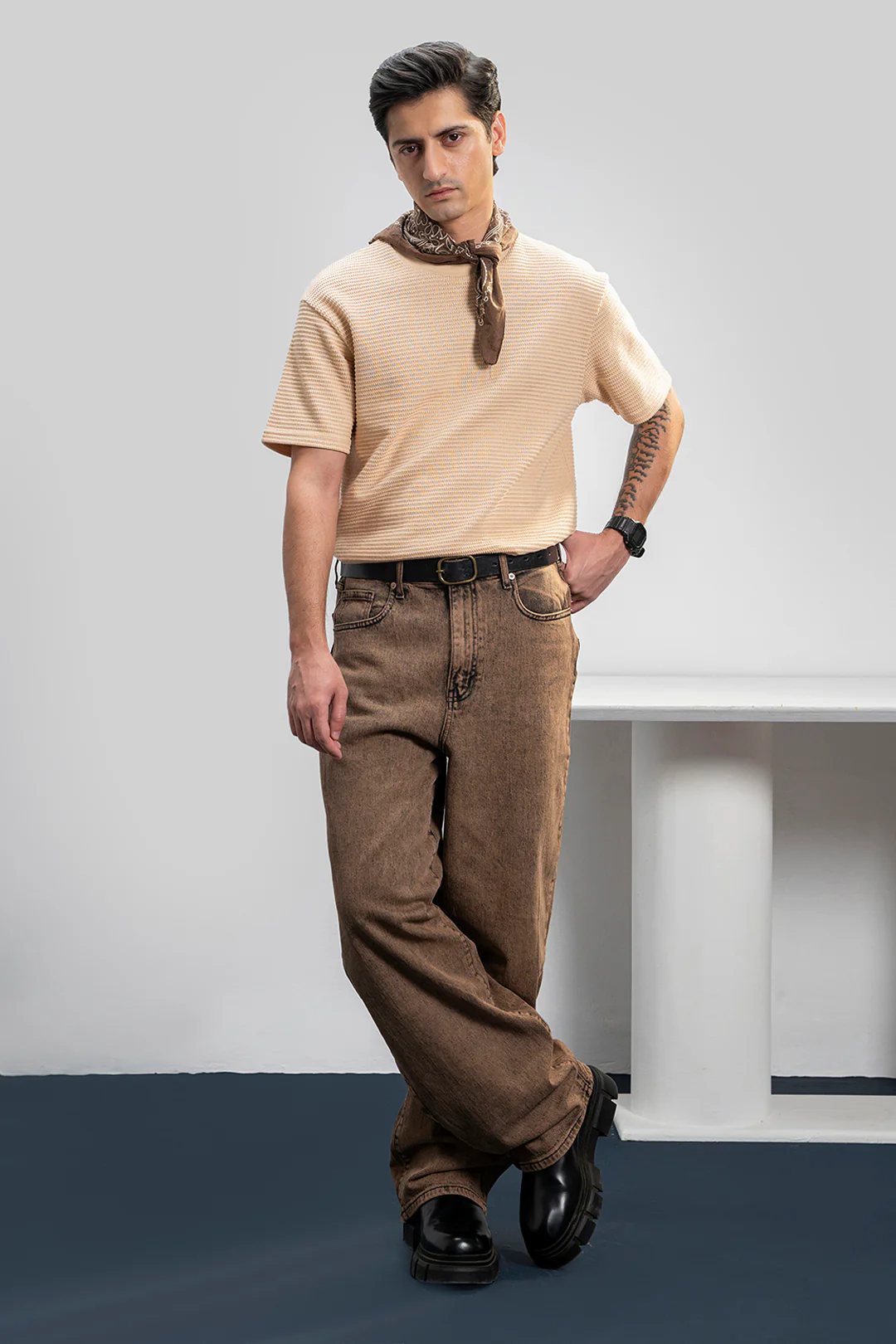 Textured T-Shirt - 5003 - Image 4