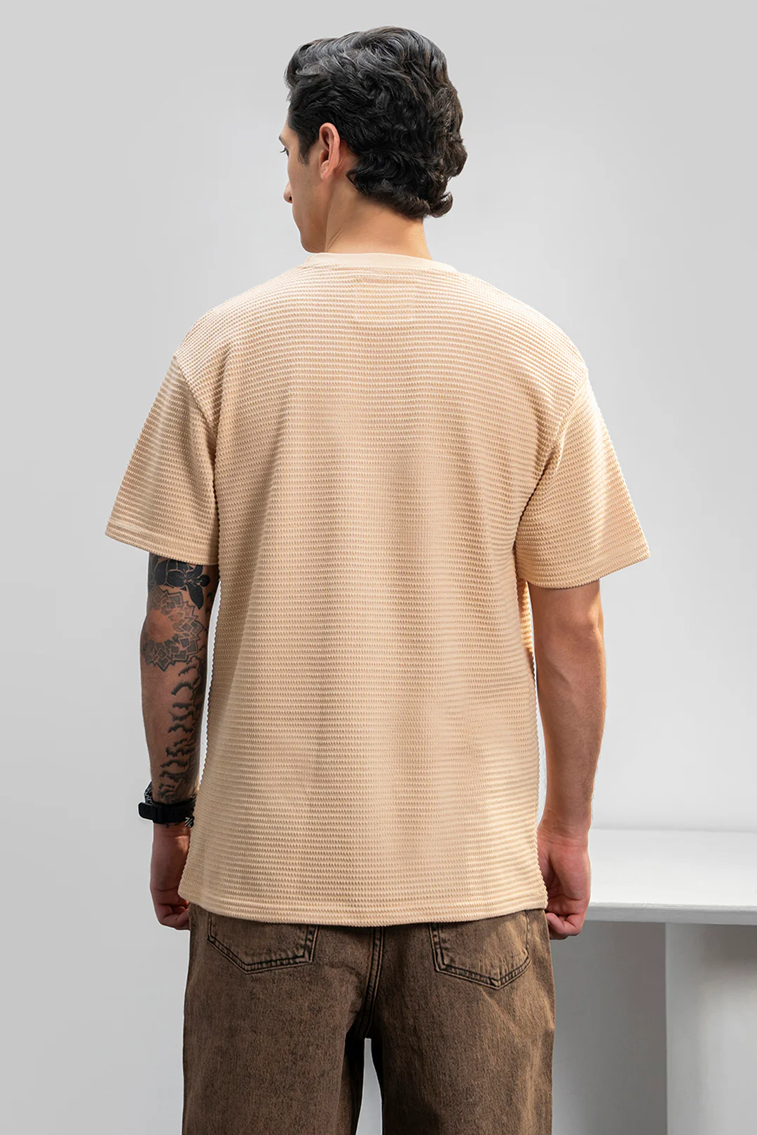 Textured T-Shirt - 5003 - Image 6