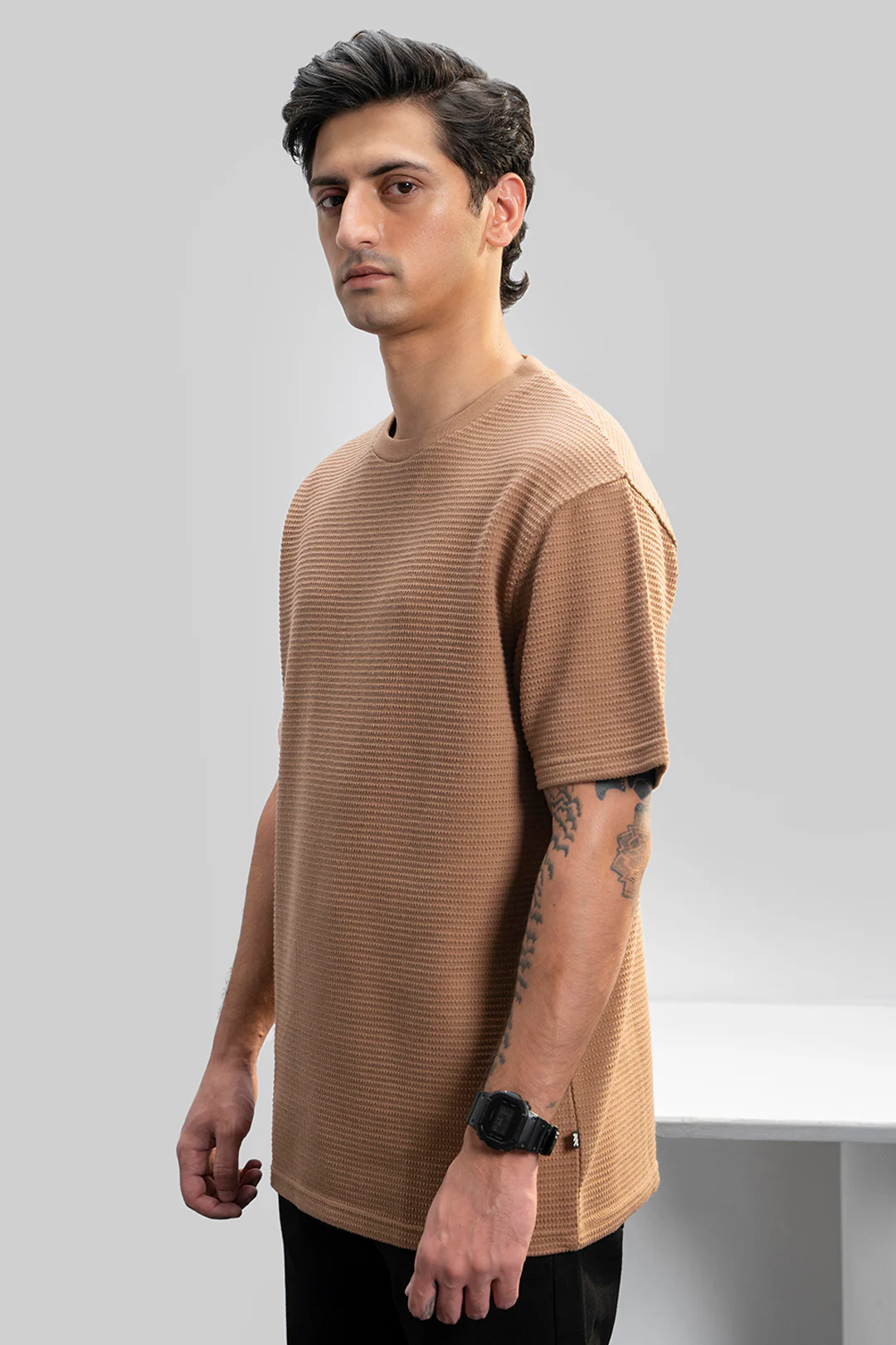 Textured T-Shirt - 5004 - Image 2
