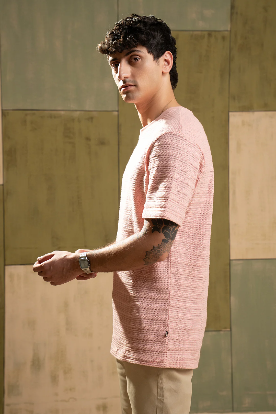 Textured T-Shirt - 5004 - Image 4