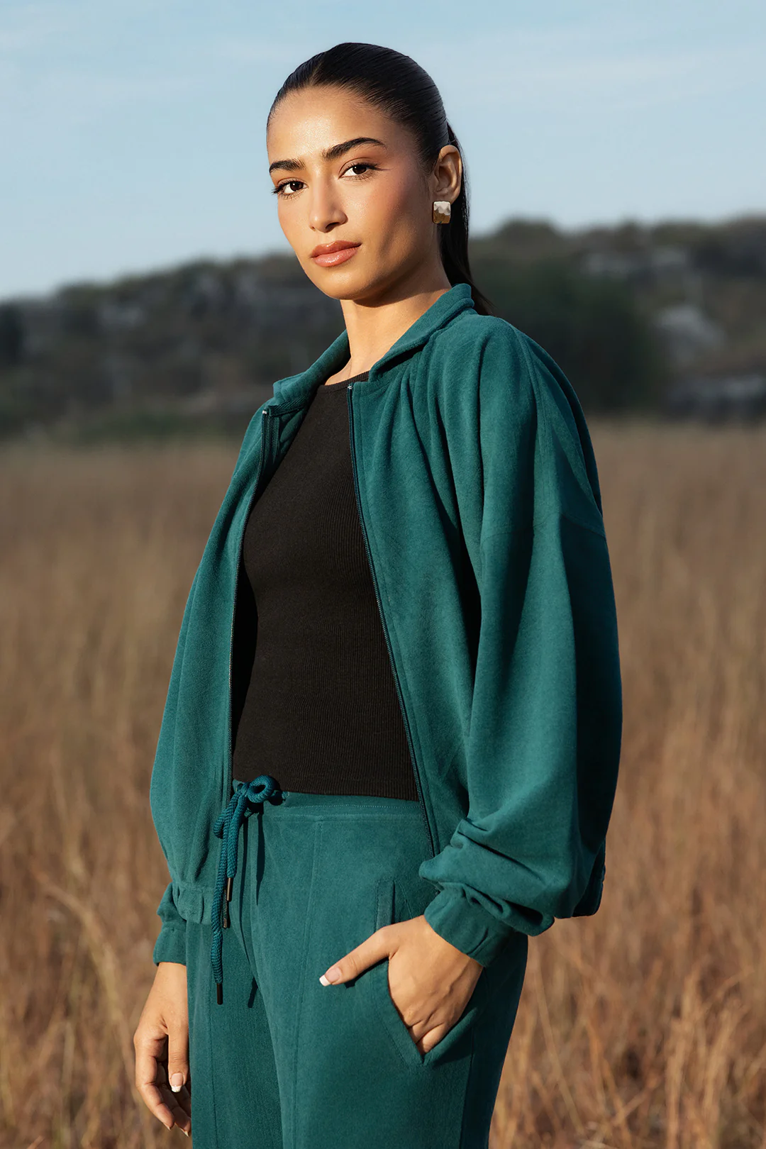 Velour Co-Ord Set Shirt - 5003 - Image 5