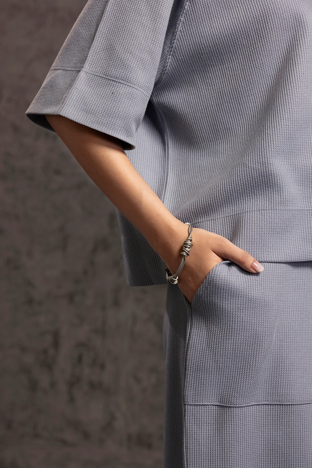 Waffle Knit Co-Ord Set Shirt - 5002 - Image 9