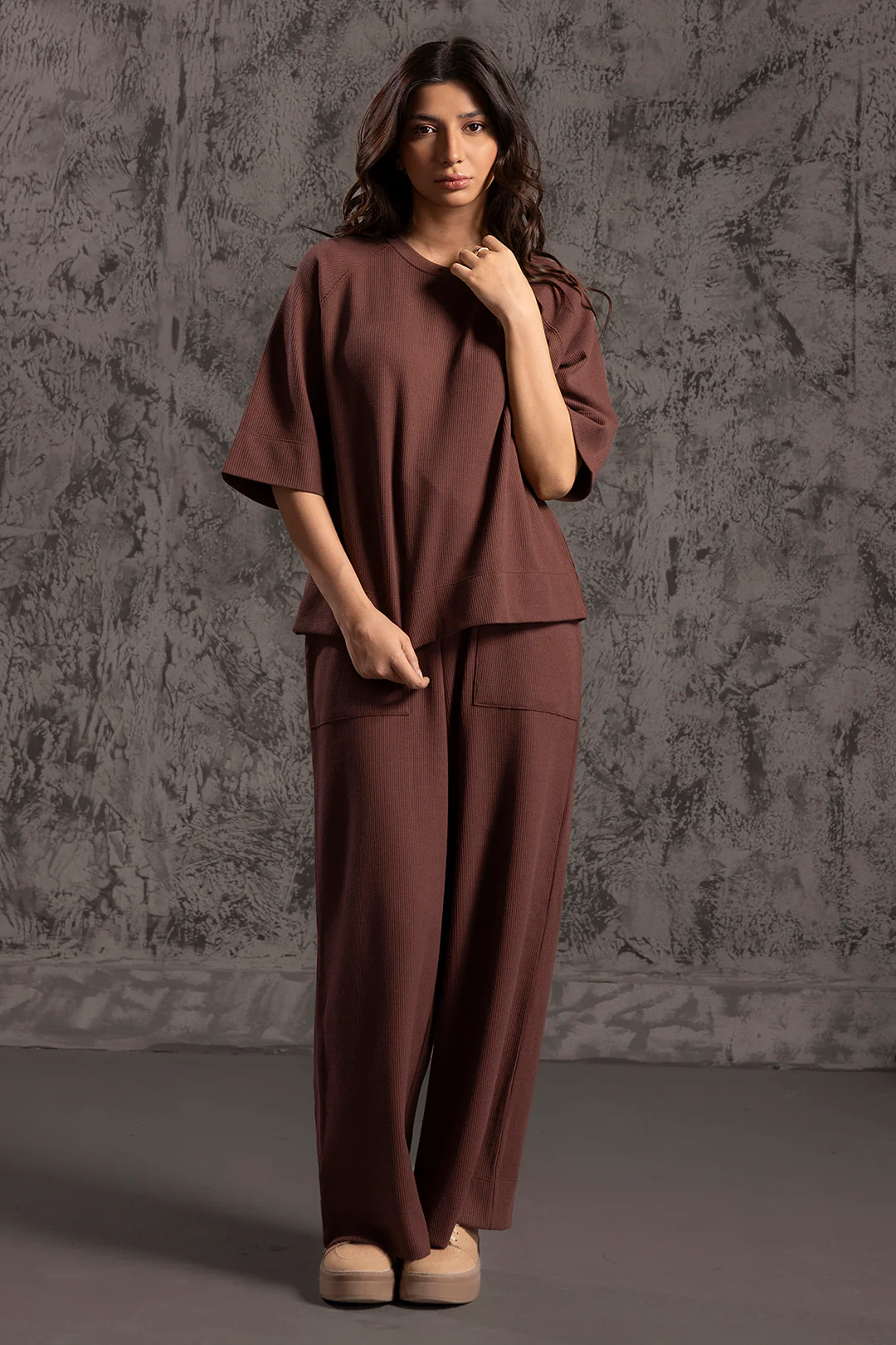 Waffle Knit Co-Ord Set Trouser - 5001 - Image 4