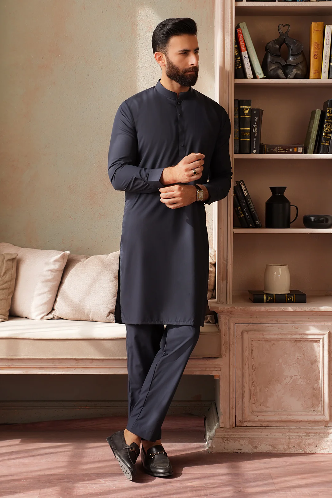 Wash & Wear Kurta Pajama - 2606 - Image 5